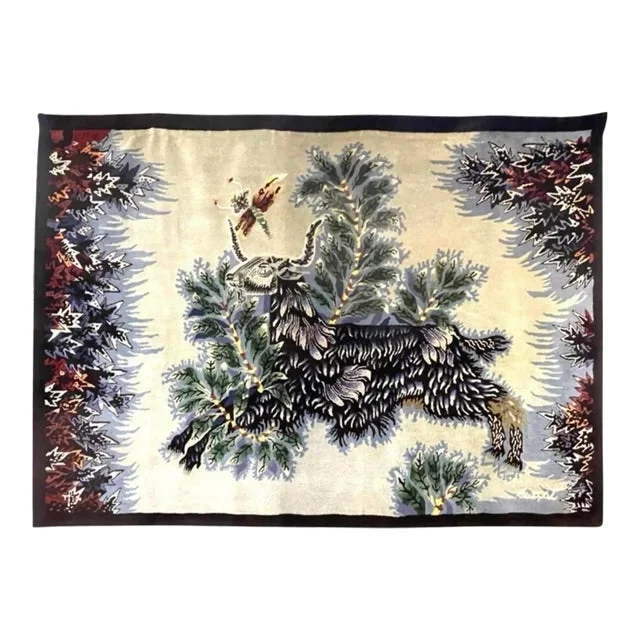 1950s Jean Lurcat “Le Bouc Bleu” Wool Tapestry