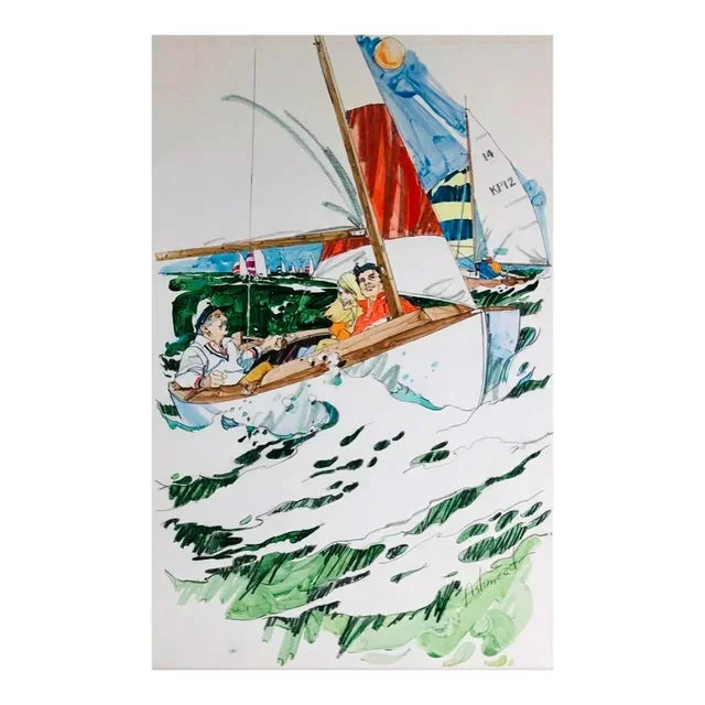 1970s Hal Ashmead Sailing Painting