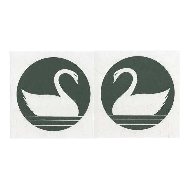 1970s James Omohundro Swan Serigraphs – A Pair