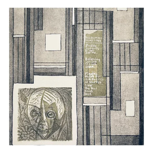 1970s Selma Bluestein Poetry Modern Etching