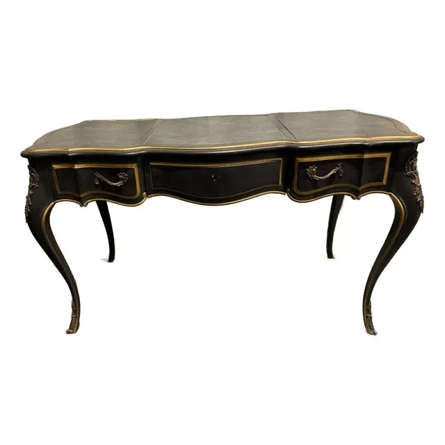 1970s Vintage Regency Drexel Et Cetera Ormolu Writing Desk