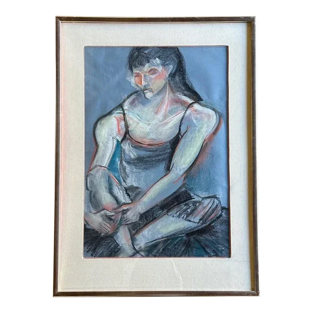 1990s Figurative Drawing by Sara Glenn #5, Framed