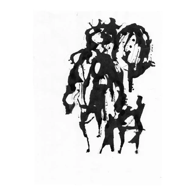 1991 Mark Dorman Abstract Dancers Painting
