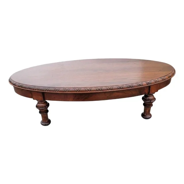 19th Century Walnut Victorian Carved Footstool Table – Low Parlor Stand
