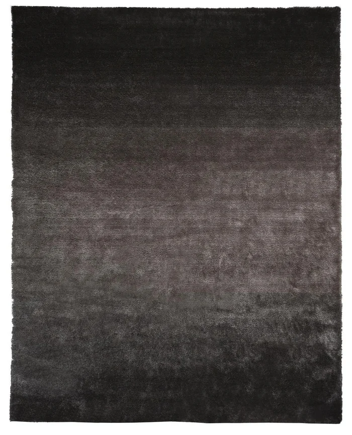 2′ x 3′ Gray and Black Shag Tufted Handmade Area Rug