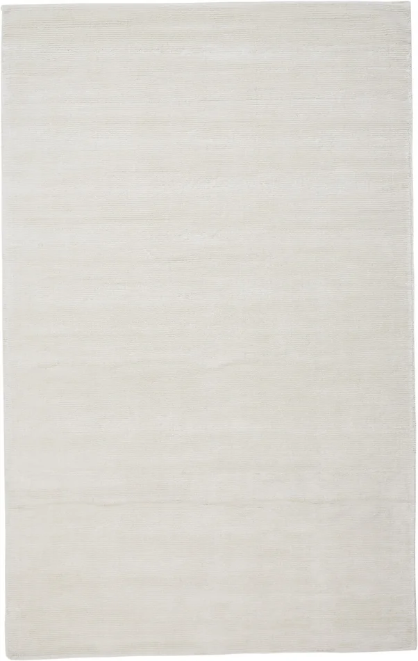 2′ x 3′ White Hand Woven Distressed Area Rug