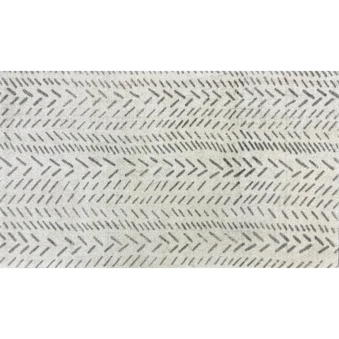 2′ x 4′ Taupe Abstract Machine Tufted Area Rug with Added UV Protection