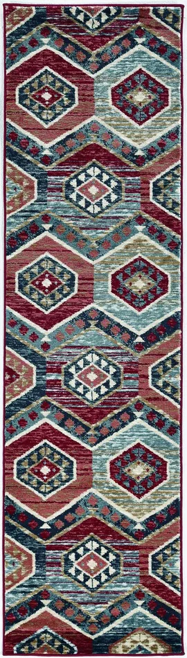 2′ x 8′ Red Polypropylene Runner Rug
