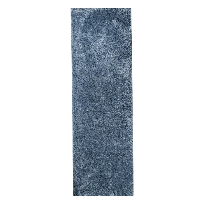 3′ x 8′ Blue Shag Stain Resistant Runner Rug