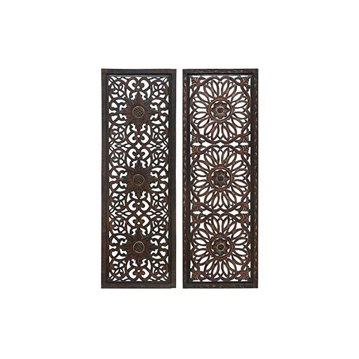 34089 Elegant Wall Sculpture – Wood Wall Panel 2 Assorted
