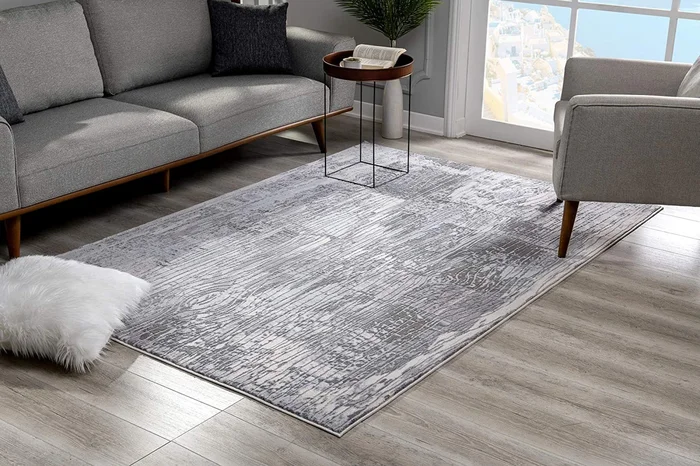 5′ x 7′ Blue Abstract Power Loom Area Rug
