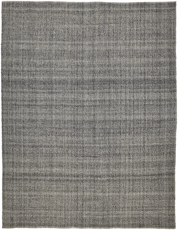 5′ x 8′ Gray and Ivory Hand Woven Area Rug