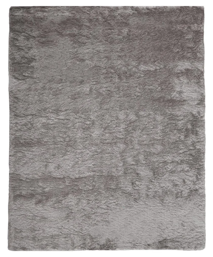 5′ x 8′ Gray and Silver Shag Handmade Area Rug