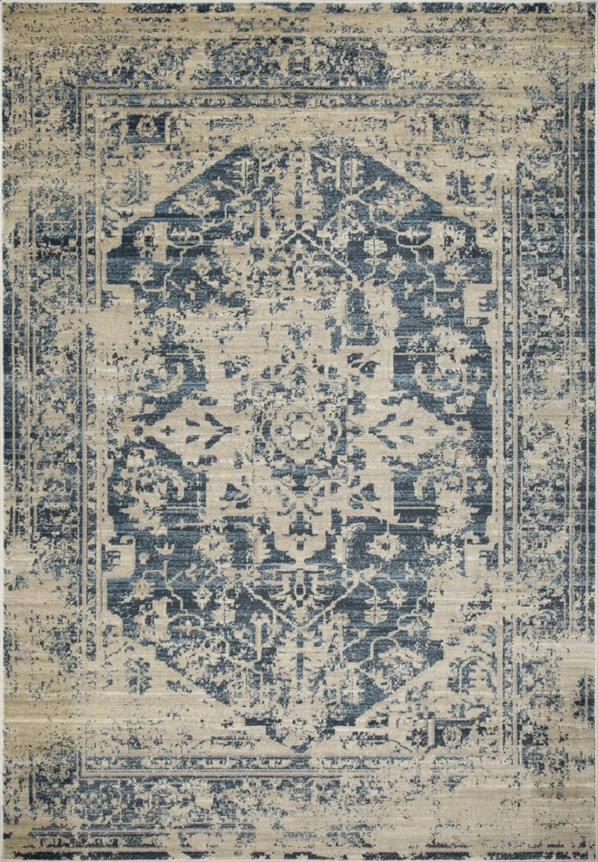 5′ x 8′ Ivory Oriental Dhurrie Polypropylene Area Rug