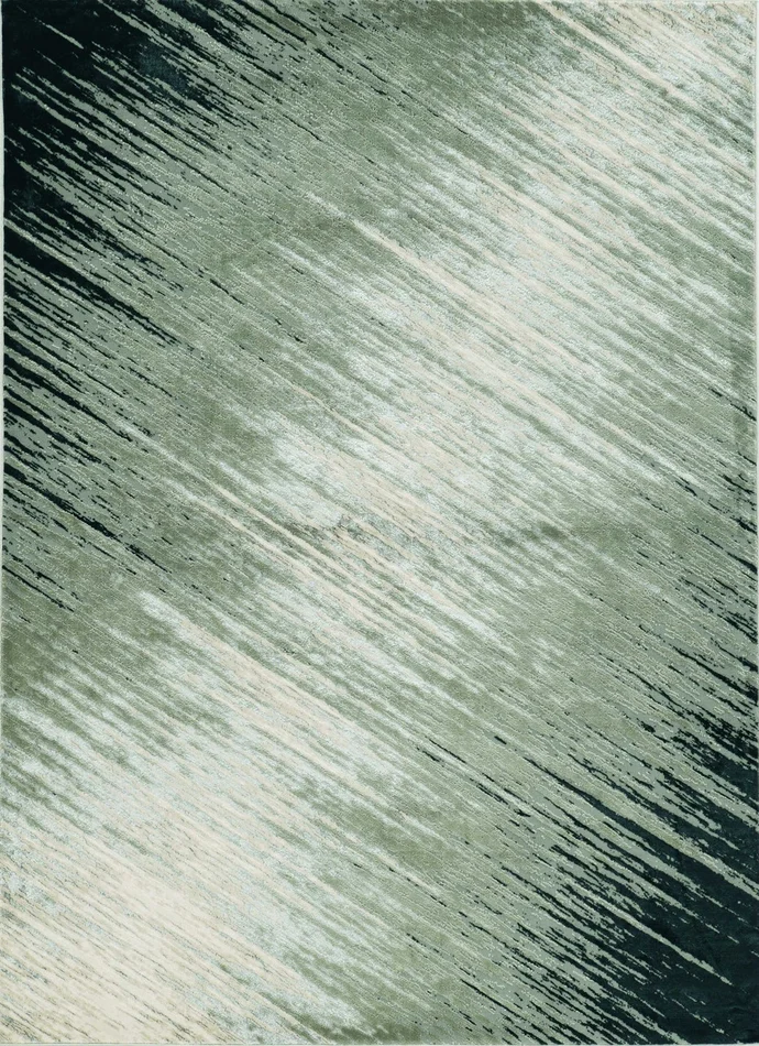 5′ x 8′ Silver Grey Machine Woven Abstract Brushstroke Indoor Area Rug