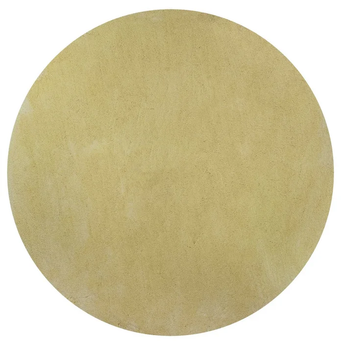 6′ Round Polyester Canary Yellow Area Rug