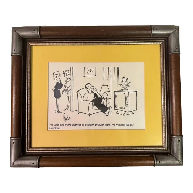 60’s Cartoonist Print, Framed.