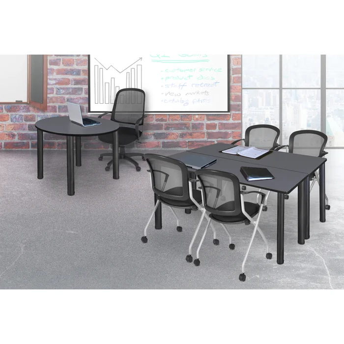 66″ x 24″ Kee Training Table- Grey/ Black