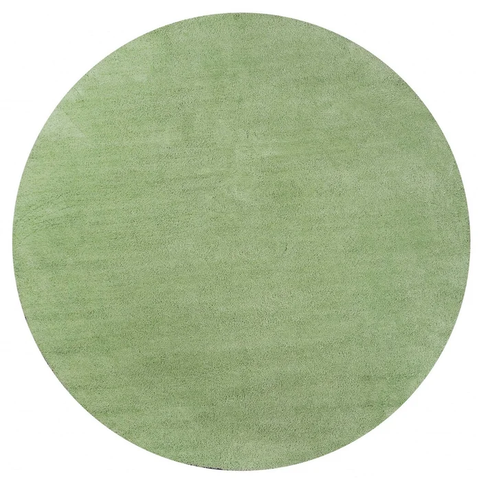 8′ Spearmint Green Round Indoor Shag Rug