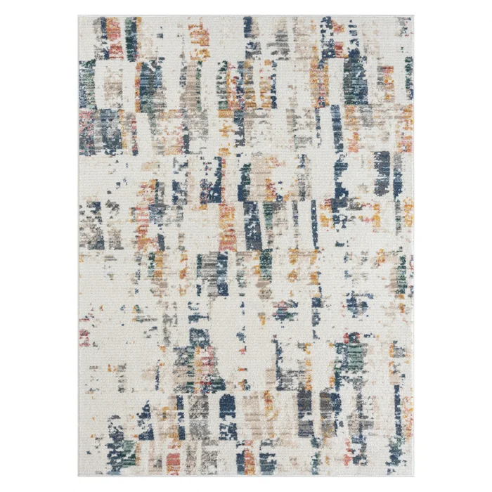 8′ x 10′ Blue Abstract Rectangle Polypropylene Area Rug