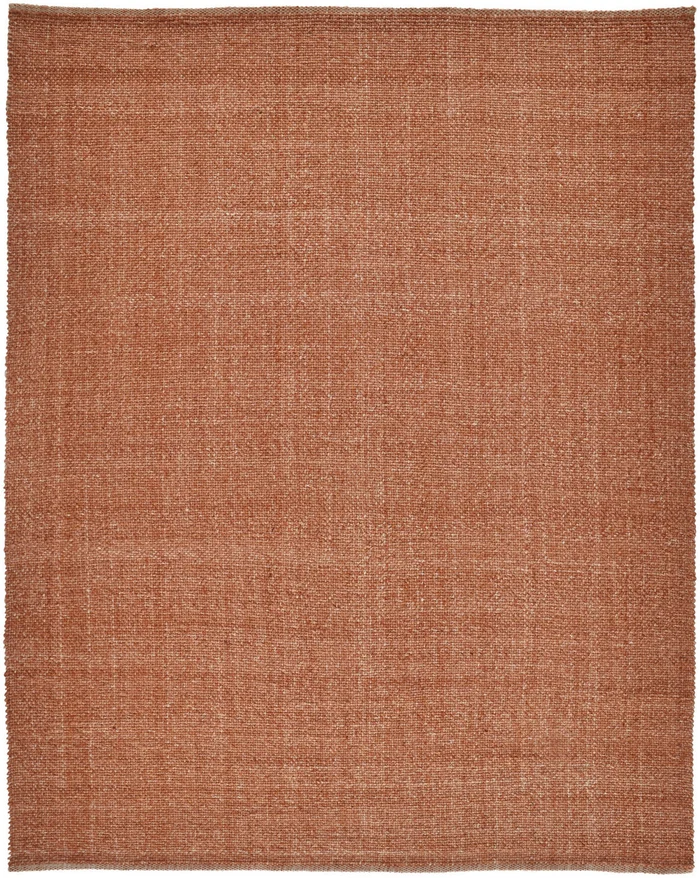 8′ x 10′ Orange Hand Woven Area Rug