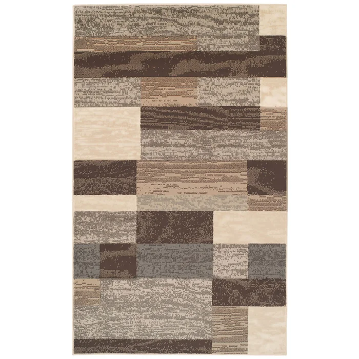 8′ x 10′ Slate Patchwork Power Loom Stain Resistant Area Rug