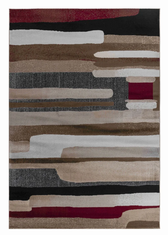 8′ x 11′ Brown Abstract Rectangle Polypropylene Area Rug