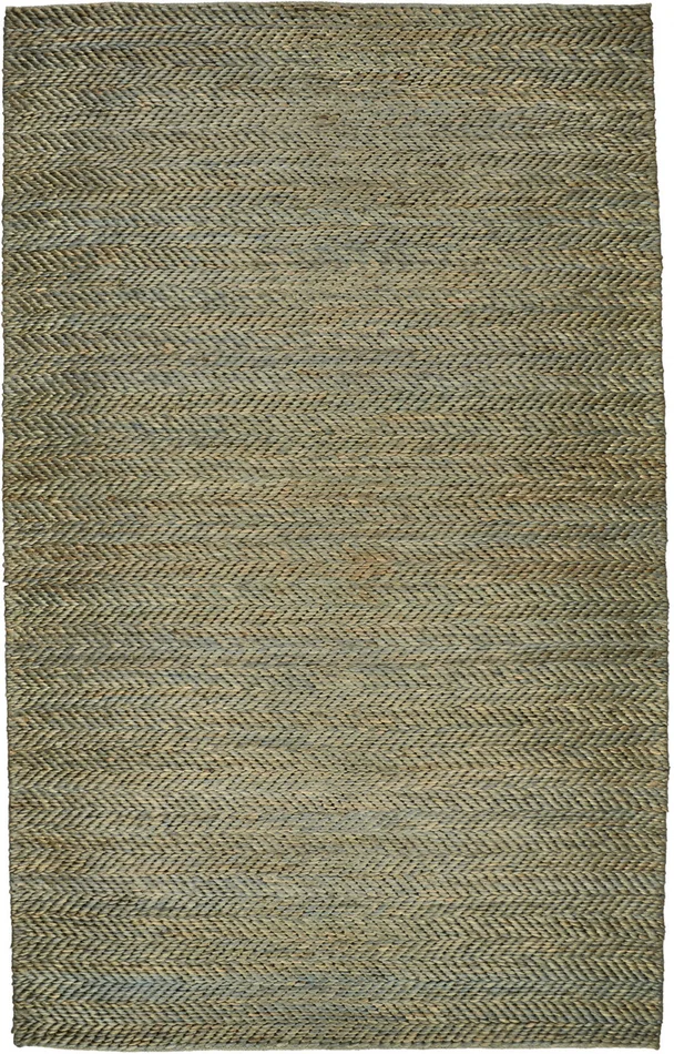 8′ x 11′ Green Gray and Tan Hand Woven Area Rug