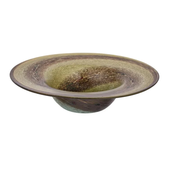A&B Home Svirla Blown-Glass Bowl – Amber
