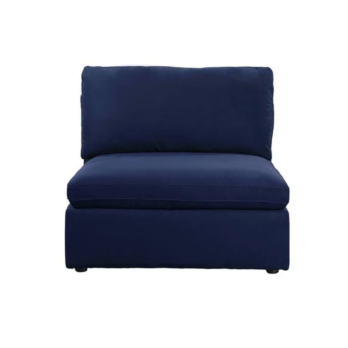Acme Crosby Modular – Armless Chair in Blue Fabric