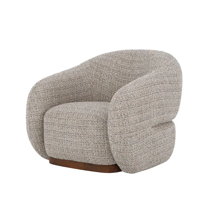 Alder & Tweed – Devon Upholstered Accent Swivel Chair Golden Slate Performance Fabric – AT9620-GLS