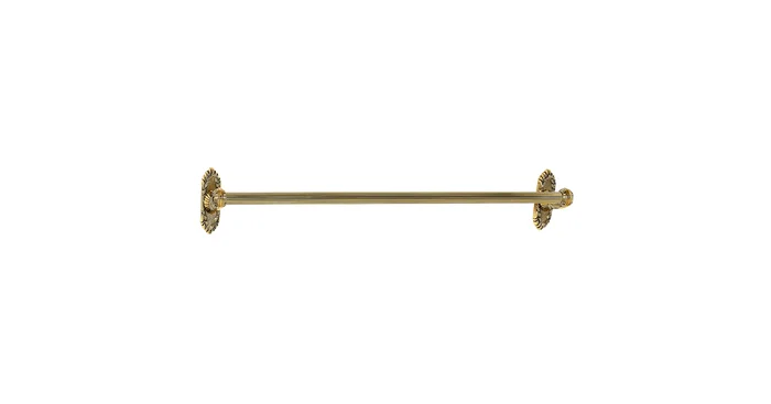 Alno Ribbon & Reed 24″ Wide Traditional Estate Solid Brass Bathroom Towel Bar