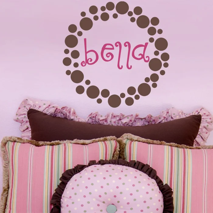 Alphabet Garden Designs Bella’s Dots Monogram Wall Decal