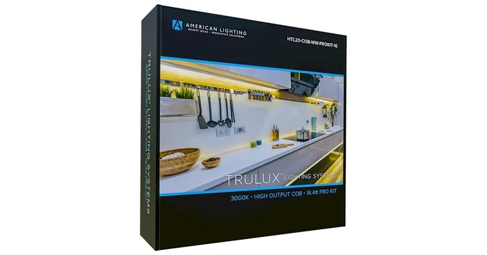 American Lighting TruLux 16′ Long 3000K High Output Smart Under Cabinet Tape Light