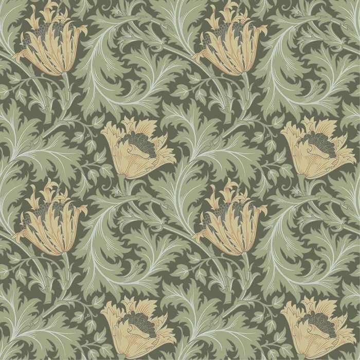 Anemone Wallpaper – Green Yellow