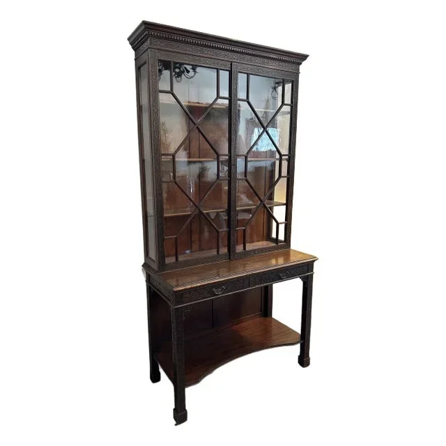 Antique Chippendale Cabinet on Stand or Bookcase
