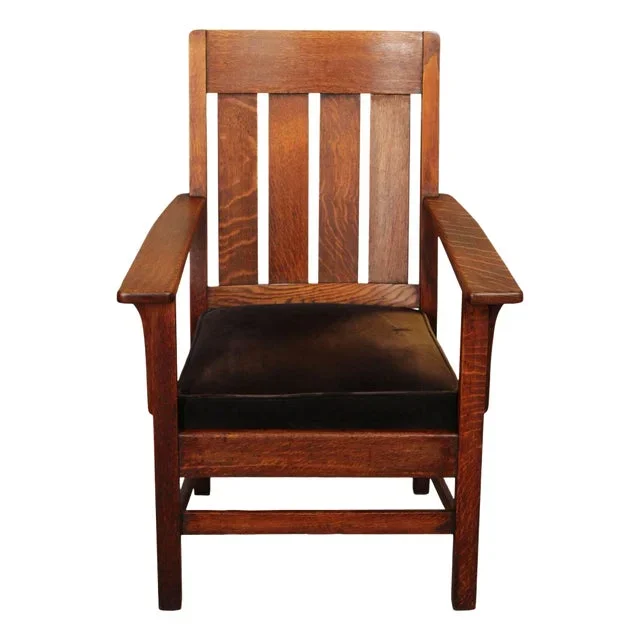 Antique Mission Oak Armchair