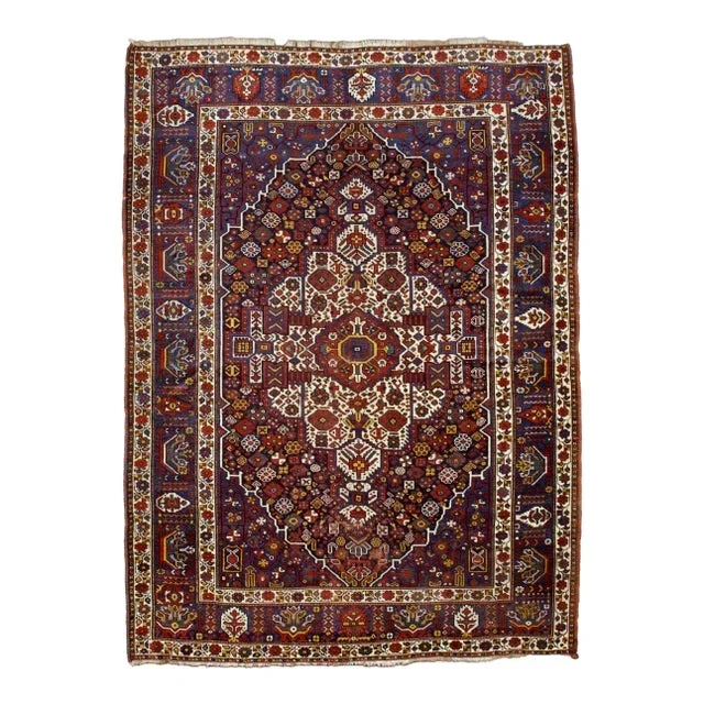 Antique Persian Qashqai Rug 6’2” X 8’4”