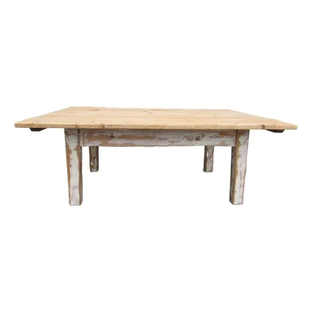 Antique Rustic Pine Coffee Table