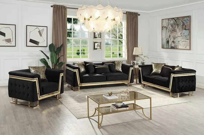 Ashton Black Living Room Set
