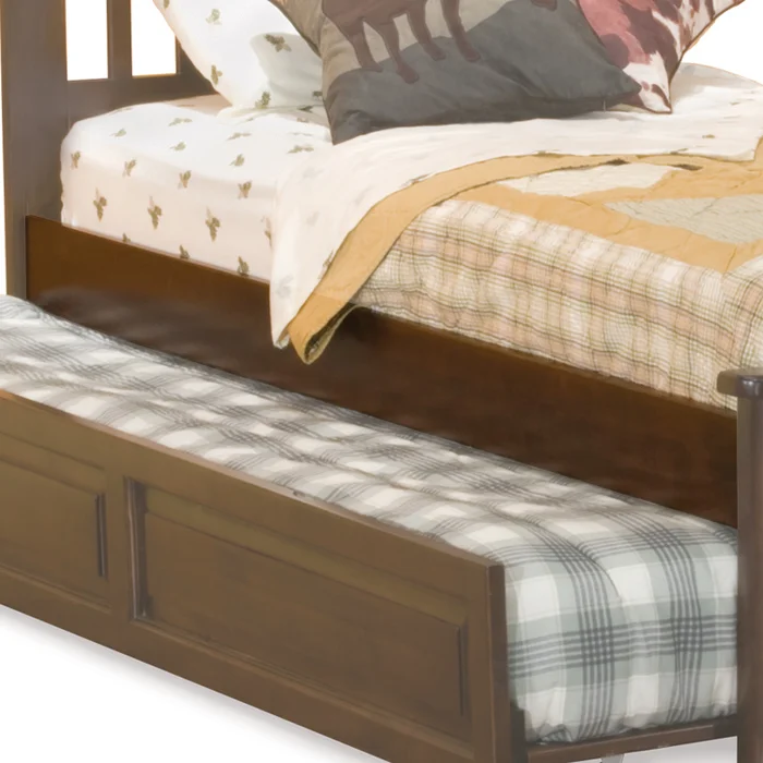 Atlantic Furniture Long Conversion Rails in Caramel Latte