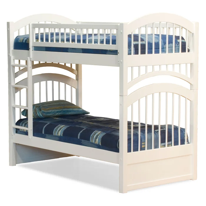 Atlantic Furniture Windsor Twin over Twin Bunk Bed in White