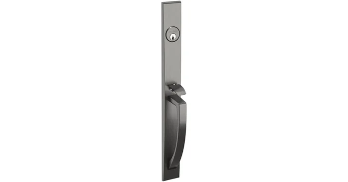 Baldwin Lakeshore Right Handed Full Plate Single Cylinder Keyed Entry Mortise Handleset Trim with 5162 Interior Lever from the Estate Collection