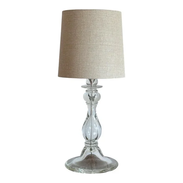 Baluster Style Large Glass Table Lamp