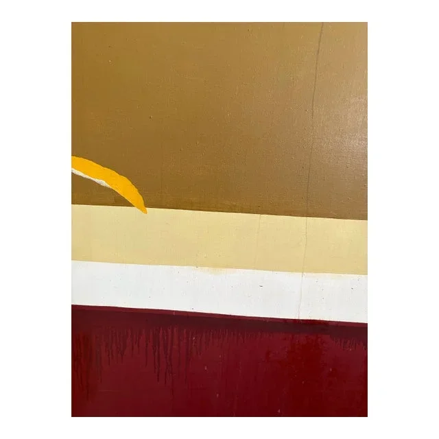 Barbara Beck 1960s Abstract Oil Painting on Canvas – Unframed
