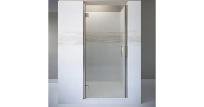 Basco Coppia 72″ High x 26-9/16″ Wide Hinged Frameless Shower Door with AutoGlideXP Clear Glass