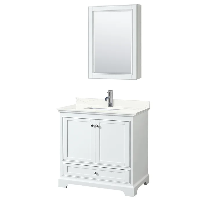 Bathroom Vanity Set Quartz Countertop Sink Chrome