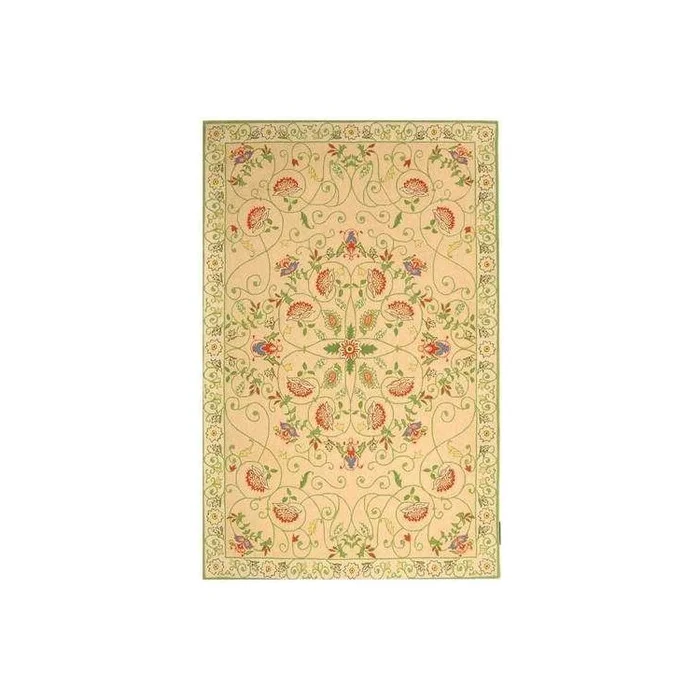 Beige/Green Transitional Small Rectangle Rug 4’9×2’9