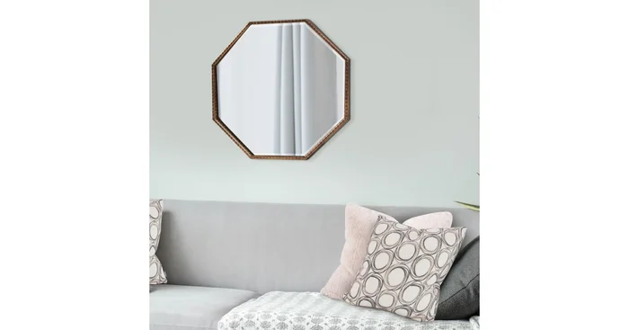 Bellevue 28″ Diameter Geometric Bathroom Mirror
