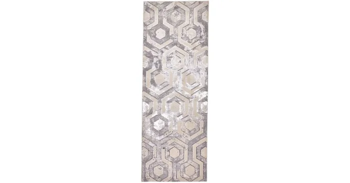 Bellevue Faddei 2-3/4′ x 7-3/4′ Honeycomb Geometric Runner From the Owen Collection